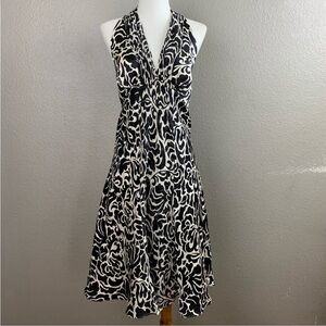 White House Black Market 100% Silk Halter Dress
